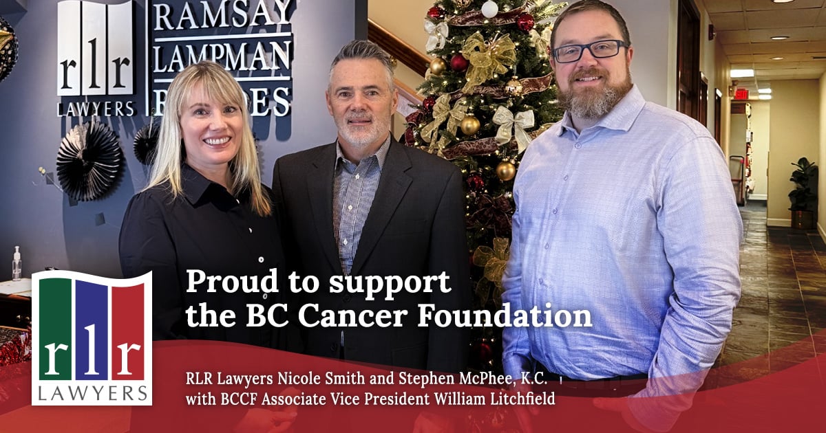 Nicole Smith, Stephen McPhee, K.C. and William Litchfield Associate VP of BCCF 